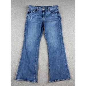 American Eagle Jeans Women's Size 12 Blue Medium Wash Flared Next Level Stretch